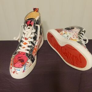 Christian Louboutin Graphic High-Top Sneakers